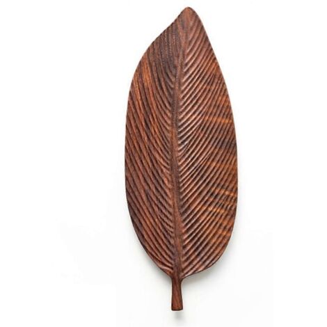 Plateau repas, pour plats cuisinés, salades et pain, grandes nervures de feuilles-D- (1/5)