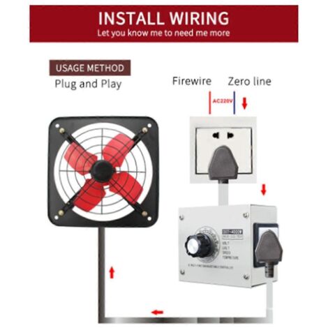 Contrôleur de tension 4000W, variateur SCR réglable - (1/5)