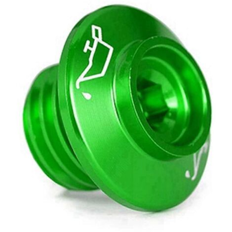 Couvercle de bouchon de remplissage d'huile moteur vert pour moto-- (1/5)