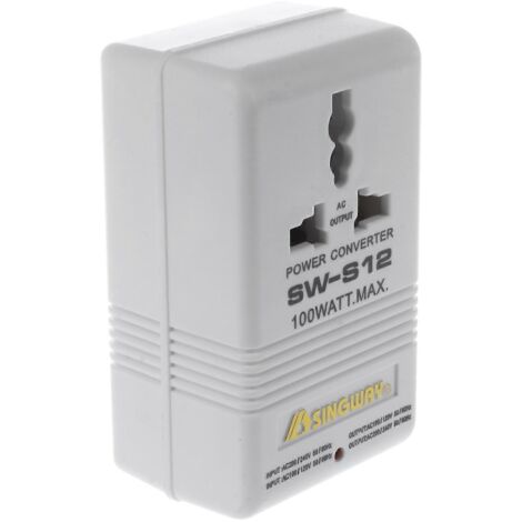 Convertisseur de tension 100 W 110 V/120 V vers 220 V/240 V Blanc (1/5)