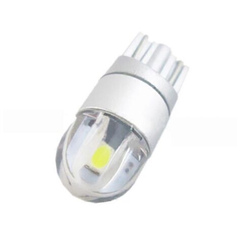 Lot de 2 ampoules LED blanches ultra-lumineuses W5W T10 2 SMD 3030 pour éclairage de plaque d'immatriculation 12V (1/5)