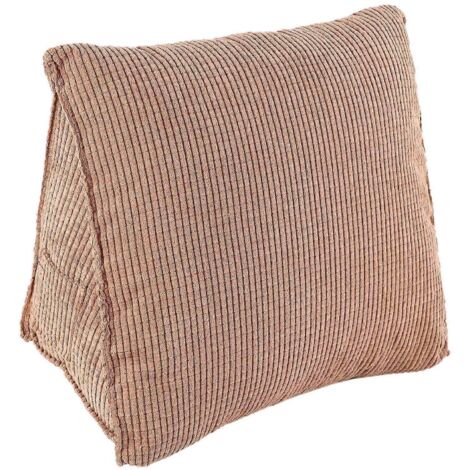 Coussin de dossier, coussin lombaire en forme de coin (couleur café) (1/5)