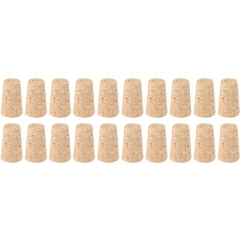 Lot de 20 bouchons coniques en liège naturel --