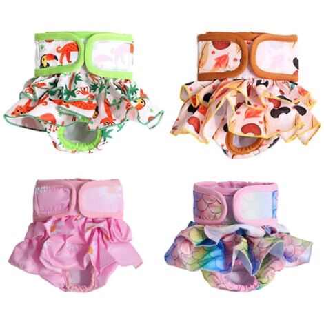 Lot de 4 culottes menstruelles lavables pour chiennes - Taille XS (1/5)