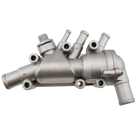 Boîtier de thermostat, bride de sortie de pompe de liquide de refroidissement moteur pour-- (1/5)