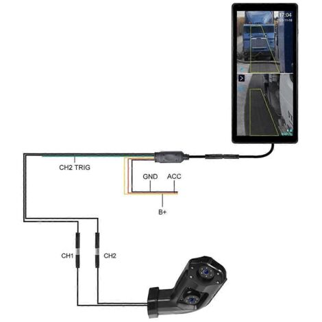 Rétroviseur tactile avec enregistreur DVR 2 canaux IP68 à droite-- (1/5)
