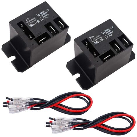 2 relais de puissance à bobine DC12V, avec 10 fils à connexion rapide-- (1/5)