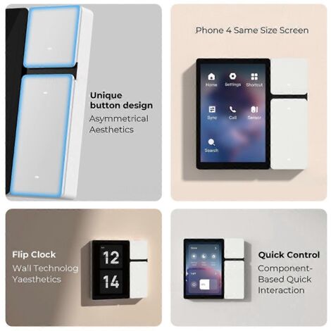 Écran tactile WiFi Tuya 3,5 pouces avec télécommande infrarouge et sélecteur de scène (1/5)