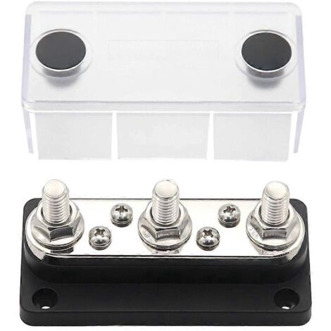 Installez le bornier de distribution électrique 48 V 300 A noir M10-- (1/5)