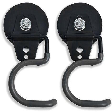 Porte-balai magnétique en fer, support pour houe de jardin, noir (1/5)