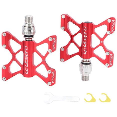 Pédale à dégagement rapide K5 pour vélo pliant, pièce de vélo rouge. (1/5)