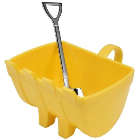 Tasse à café, seau d'excavatrice, tasse avec pelle et cuillère, tasse à thé jaune (1/5)