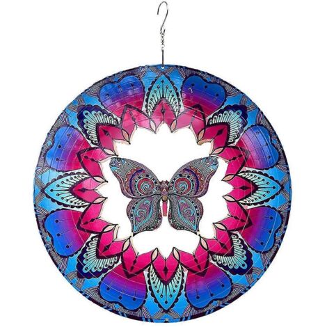 Girouette papillon coloré en acier inoxydable découpé au laser -- (1/5)