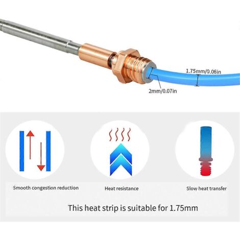 Pour extrudeuse Prusa i3 MK4 Hotend + buse en laiton E3DV6 0.4mm-- (1/5)