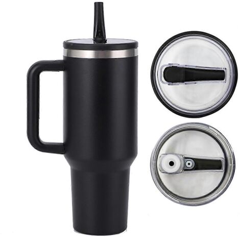 Lot de 2 couvercles à paille rabattables de rechange pour gobelet Quencher de 40 oz, B-- (1/5)