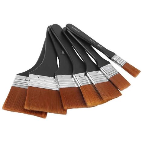 Ensemble de 7 manches de pinceaux en nylon, pinceaux plats (1/5)