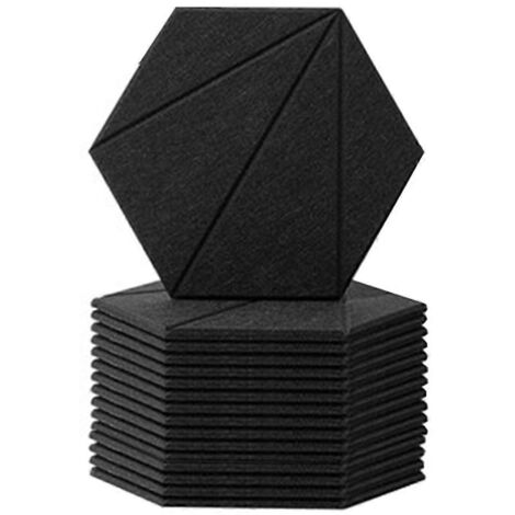 Lot de 16 panneaux acoustiques auto-adhésifs 12 x 10 x 0,4 po (1/5)