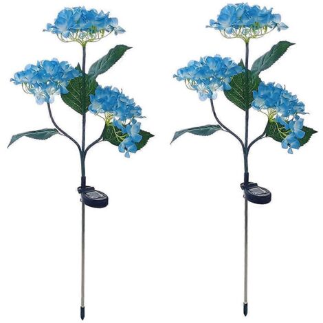 Lampes solaires LED d'extérieur bleues pour jardin et allée - (1/5)