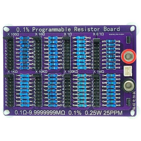 Carte de résistances programmables 0,1 Ω - 9,9999999 MΩ 0,1 % 0,25 W 25 ppm (1/5)