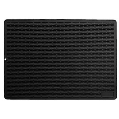 Tapis de protection en silicone pour cuisinière, couvercle de protection pour four, tapis d'égouttage noir - (1/5)