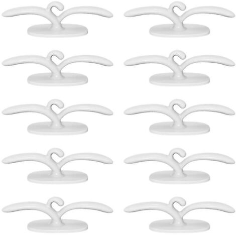 Enrouleur de câble de cuisine, organisateur de câbles ménagers, support de prise à crochet blanc-- (1/5)