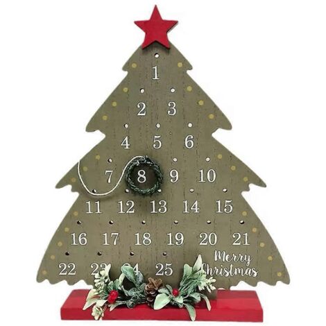 Calendrier de l'Avent en forme de Noël - Décorations de Noël (1/5)