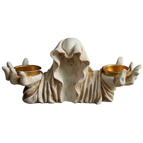 Porte-bougie fantôme vintage en résine pour table B-- (1/5)