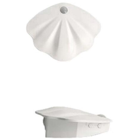 Veilleuse projecteur rechargeable en forme de coquillage avec détecteur de mouvement - Blanc (1/5)