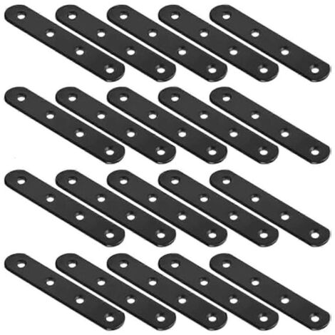 20 équerres droites de 4 pouces, plaques de réparation plates (1/5)