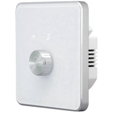 Interrupteur Wi-Fi pour ventilateur de plafond Tuya à 5 vitesses avec télécommande (blanche) - (1/5)