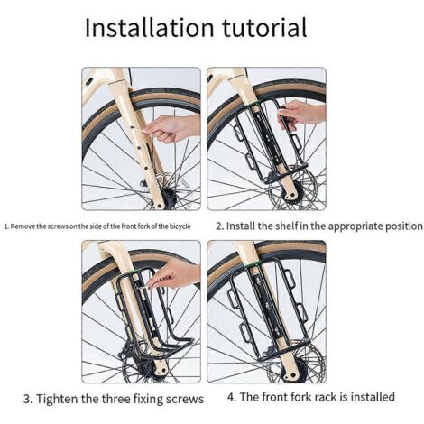 Porte-bagages avant pour vélo de route avec sacoche intégrée (1/5)