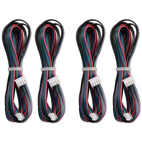 Lot de 4 câbles de connexion moteur de 2 m, XH2.54 4 broches vers XH2.0 6 broches, blancs. (1/5)