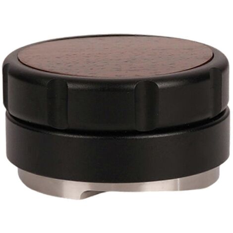 Distributeur de poudre d'espresso, couvercle en noyer, niveleur à café noir, C-53 mm (1/5)