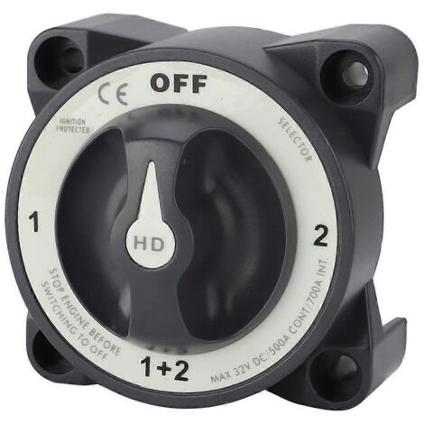 Interrupteur de déconnexion de batterie marine étanche et robuste à 4 positions --- (1/5)
