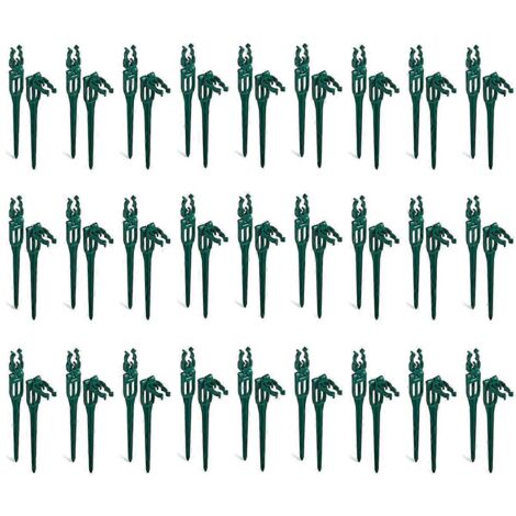 100 piquets lumineux, 24 cm de haut, pour guirlandes lumineuses de Noël C7 et C9 - Vert (1/5)