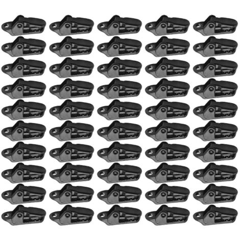 Lot de 50 pinces pour bâche de voile, fixation sécurisée avec verrouillage robuste pour le camping. (1/5)