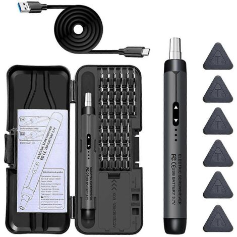 Ensemble de tournevis électrique de précision, kit d'outils électriques gris-- (1/5)