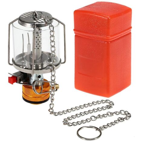 Lanterne à gaz de camping extérieure avec allumage piézoélectrique et accessoires de cuisine --- (1/5)