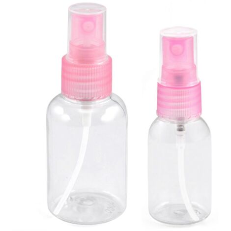 Lot de 2 flacons de voyage vides en plastique, vaporisateurs de parfum rechargeables de 50 et 30 ml (1/5)