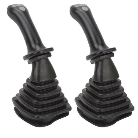 Lot de 2 poignées de joystick à 3 boutons pour excavatrice Doosan avec couvercle anti-poussière - Noir (1/5)