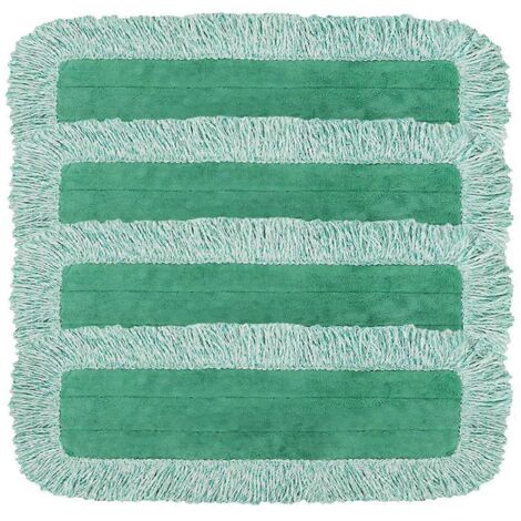 Lot de 4 lingettes de rechange pour balai à poussière en microfibre (1/5)
