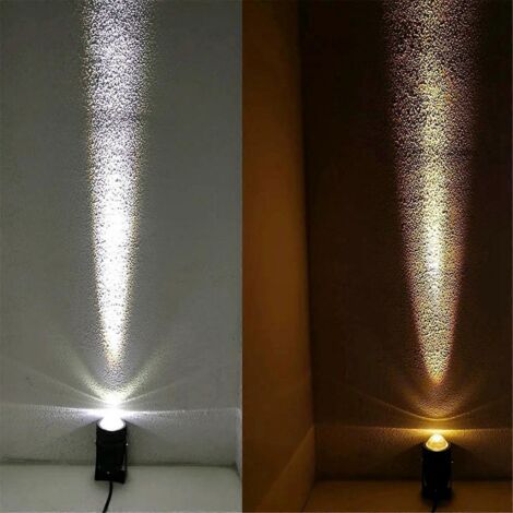 Projecteur mural LED extérieur pour jardin, faisceau unique, lumière blanche --- (1/4)