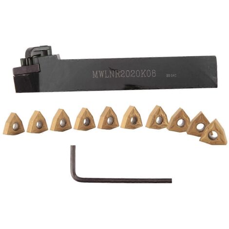 Jeu de porte-outils de tournage MWLNR2020K08 + 10 plaquettes carbure (1/5)