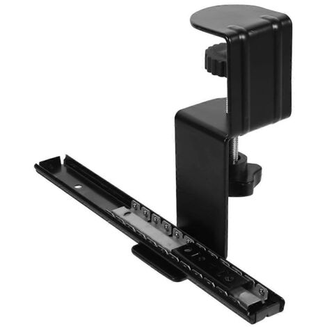 Bras pour écran et clavier, support pour écran, plateau coulissant noir (1/5)