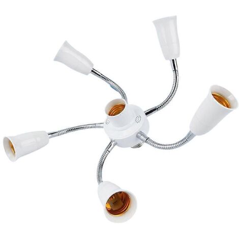 Adaptateur répartiteur d'ampoules LED E27 réglable pour la maison et le bureau (6 têtes) (1/5)