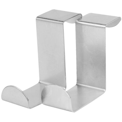 Lot de 2 crochets de porte arrière en acier inoxydable pour armoire de cuisine - (1/5)