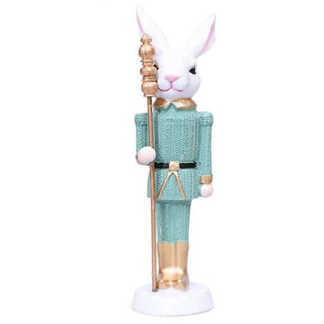 Casse-Noisette de Pâques en résine, sculpture, poupée de Noël, décoration intérieure - Vert - (1/5)