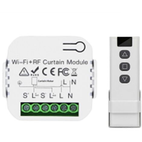 Interrupteur intelligent WiFi Tuya pour rideaux, stores et volets ...