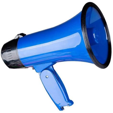 Haut-parleur compact 25 watts pour sonorisation (microphone intégré, bleu) (1/5)