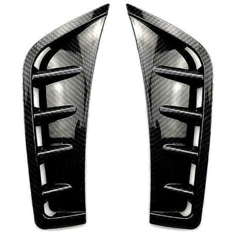Spoiler de pare-chocs avant en fibre de carbone ABS pour voiture, aileron latéral décoratif -- (1/5)